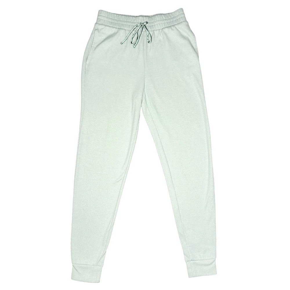 Victoria's Secret Jogger Pants XS Mint Green Waffle Knit Drawstring Loungewear